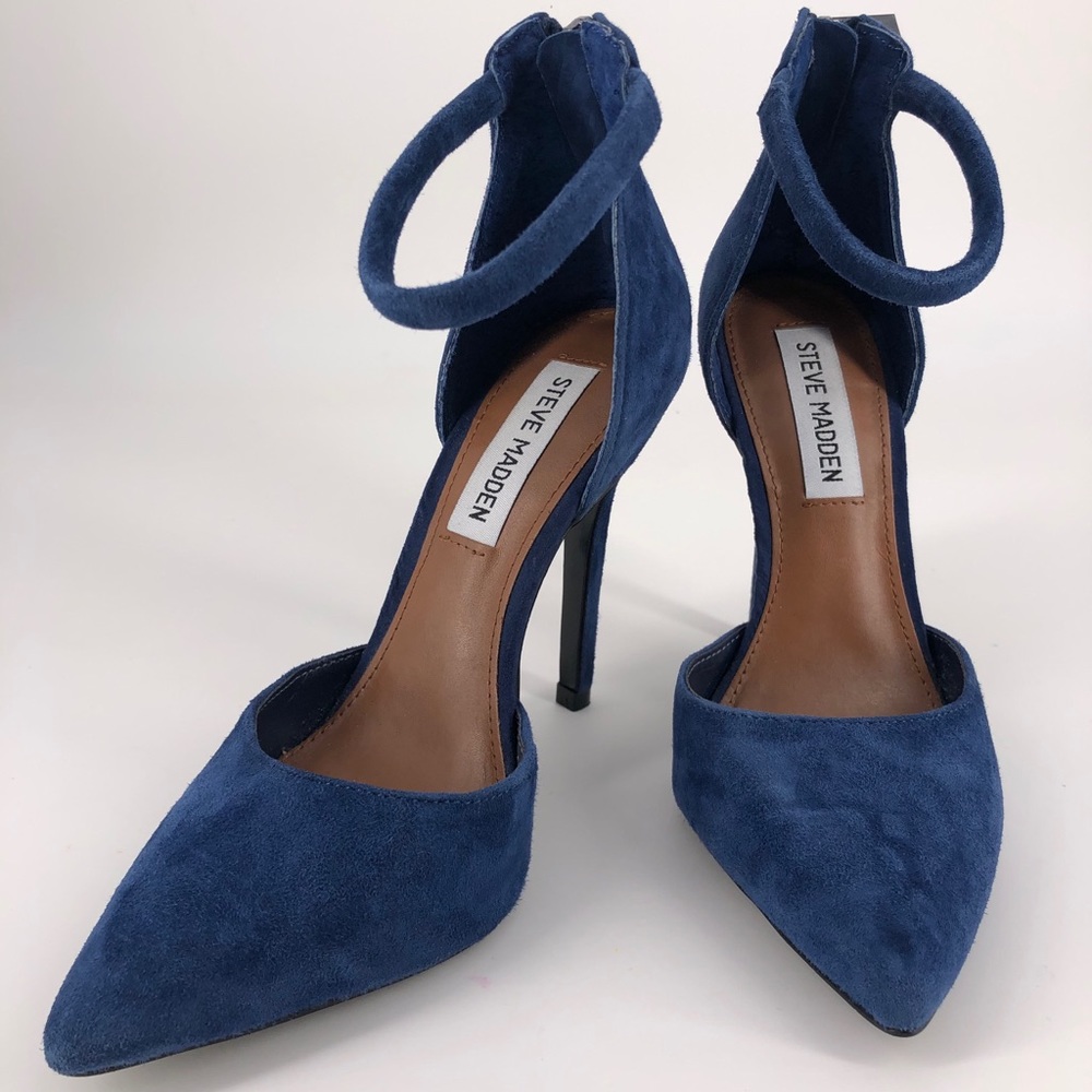 Steve Madden Velvet Blue Heels